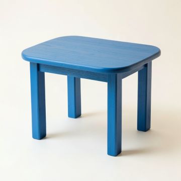 Spruce Arc Compact Balcony Table - Blue (synthetic illustration; no displayed measurements)