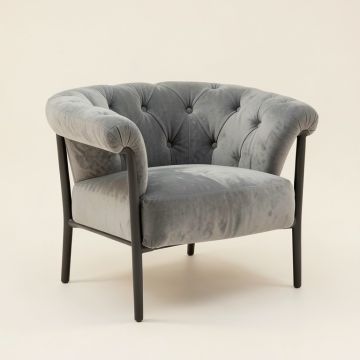 Poynor 26 '' Wide Tufted Velvet Armchair (synthetic illustration; no displayed measurements)
