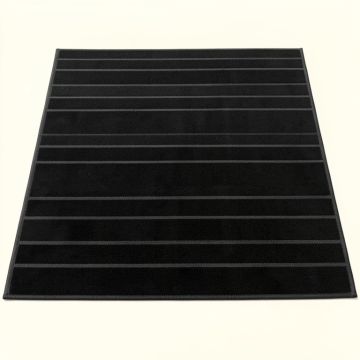 Fern Branch Rectangular Outdoor Rug - Black (synthetic illustration; no displayed measurements)