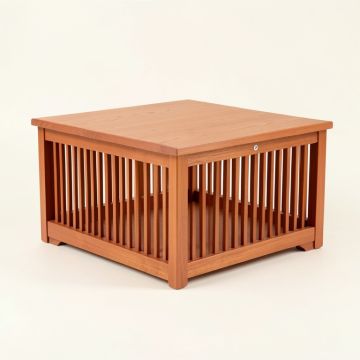 Clay Bridge Empty Furniture-Style Pet Crate - Terracotta (synthetic illustration; no displayed measurements)