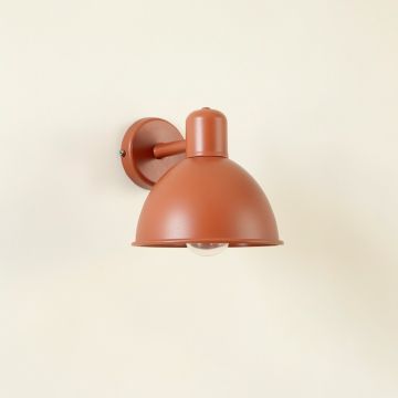 Aspen Crest Wall Sconce Mounted On A Plain Wall - Terracotta (synthetic illustration; no displayed measurements)