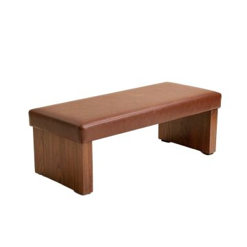 Bourgoin Faux Leather Wood Bench