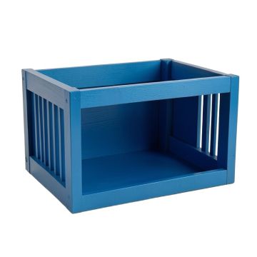 Dawn Crest Empty Furniture-Style Pet Crate - Blue