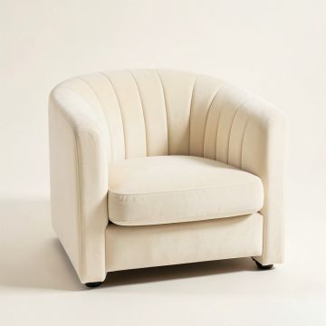 Sage Dale Upholstered Armchair - Cream (synthetic illustration; no displayed measurements)
