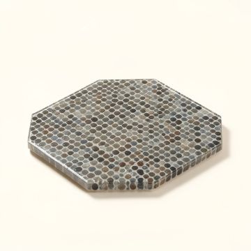 Mirage Lozenge 3 '' X 5 '' Glass Octagon And Dot Mosaic Tile (synthetic illustration; no displayed measurements)