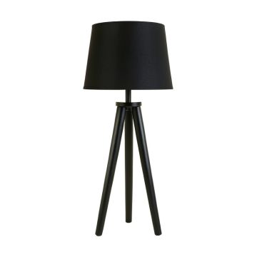 Meadow Canyon Floor Lamp With A Plain Fabric Shade - Black