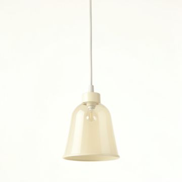 Harbor Bend Pendant Light Suspended From One Plain Cable - Ivory (synthetic illustration; no displayed measurements)