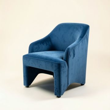 Mannion Velvet Side Chair In Blue (synthetic illustration; no displayed measurements)