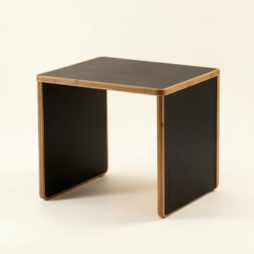 Heath Arc Small Writing Desk - Black (synthetic illustration; no displayed measurements)