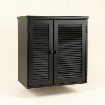 Heath Bluff Wall-Mounted Laundry Cabinet - Black (synthetic illustration; no displayed measurements)