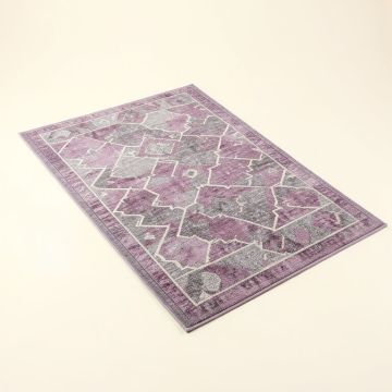 Ajmail Geometric Purple/Gray Area Rug (synthetic illustration; no displayed measurements)