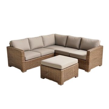 Patio 8 Piece Rattan Sectional Seating Group With Cushions
