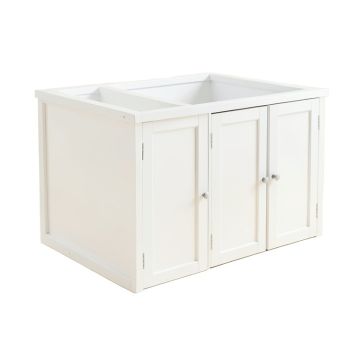 Alder Brook Empty Furniture-Style Litter Enclosure - White