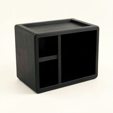 Fern Arc Low Toy Storage Unit - Black (synthetic illustration; no displayed measurements)