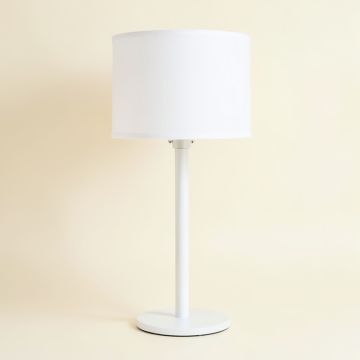 Laurel Bluff Floor Lamp With A Plain Fabric Shade - White (synthetic illustration; no displayed measurements)