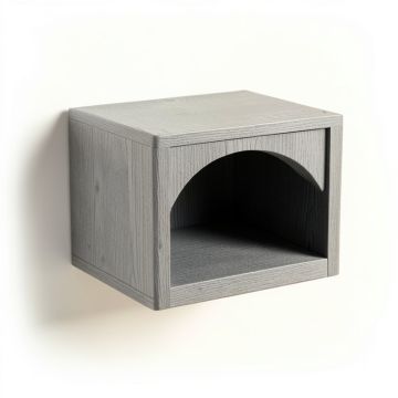 Shore Dale Wall-Mounted Cat Perch - Gray (synthetic illustration; no displayed measurements)