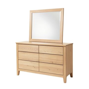 Lesley 8 Drawer Double Dresser With Mirror
