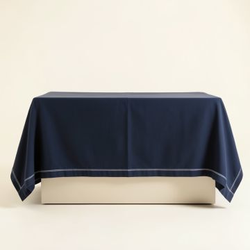Pine Bend Flat Bed Sheet - Navy (synthetic illustration; no displayed measurements)