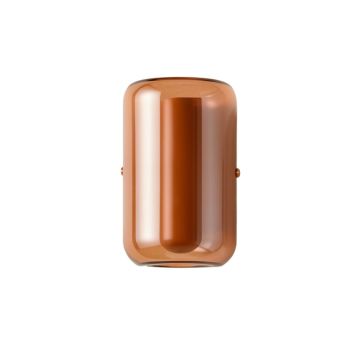 Field Brook Wall Sconce Mounted On A Plain Wall - Terracotta