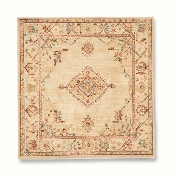 Tribal Southwestern Cream Area Rug (synthetic illustration; no displayed measurements)