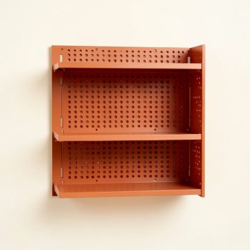 Briar Brook Empty Wall-Mounted Tool Organizer Panel - Terracotta (synthetic illustration; no displayed measurements)