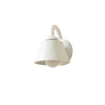 Olive Branch Wall Sconce Mounted On A Plain Wall - White