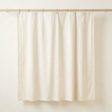 Juniper Crossing Shower Curtain Hanging Flat From A Plain Rod - Ivory (synthetic illustration; no displayed measurements)