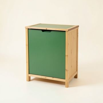 Stone Bluff Freestanding Pull-Out Hamper Cabinet - Green (synthetic illustration; no displayed measurements)