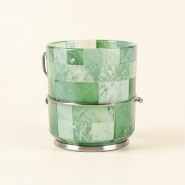 Sea Foam Mosaic Glass/Steel 8 Piece Bathroom Accessory Set (synthetic illustration; no displayed measurements)