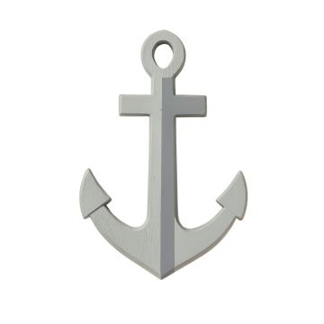 7 '' Blue And White Cape Cod Inspired Blue And White Anchor Wall Hanging Plaque