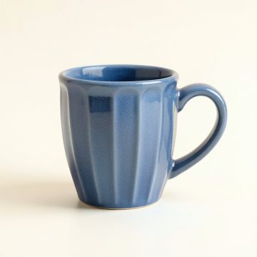 Moss Crest Ceramic Mug - Blue (synthetic illustration; no displayed measurements)
