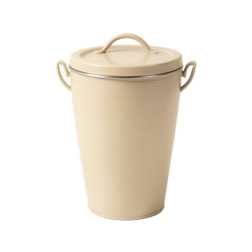 Reed Brook Storage Canister With Lid - Beige
