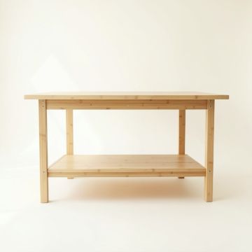 Oak Crossing Empty Workshop Workbench - Beige (synthetic illustration; no displayed measurements)