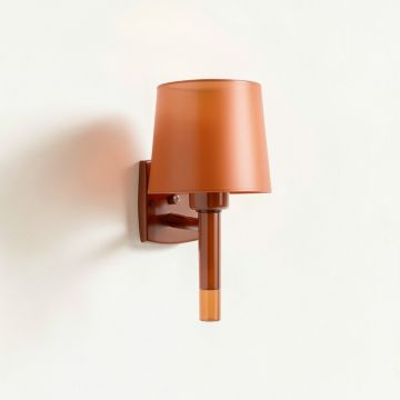 Ridge Bend Wall Sconce Mounted On A Plain Wall - Terracotta (synthetic illustration; no displayed measurements)