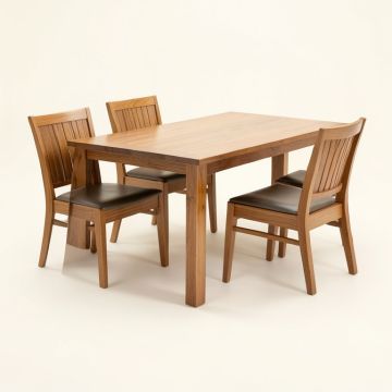 Monterra Butterfly Leaf Solid Wood Dining Set (synthetic illustration; no displayed measurements)