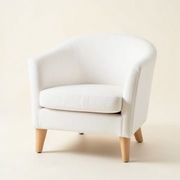 Cove Edge Upholstered Armchair - White (synthetic illustration; no displayed measurements)