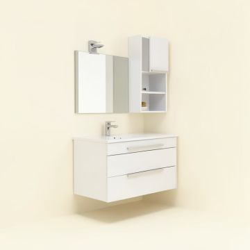 Phoebe Drilling Wall Mount 38 '' Single Bathroom Vanity Set With Handles (synthetic illustration; no displayed measurements)