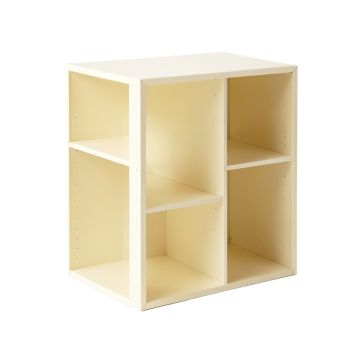 Dune Fold Desktop Shelving Unit - Cream (synthetic illustration; no displayed measurements)