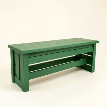 Brook Branch Narrow Outdoor Storage Bench - Green (synthetic illustration; no displayed measurements)