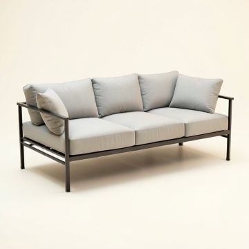Honeycutt Patio Sofa With Cushions (synthetic illustration; no displayed measurements)