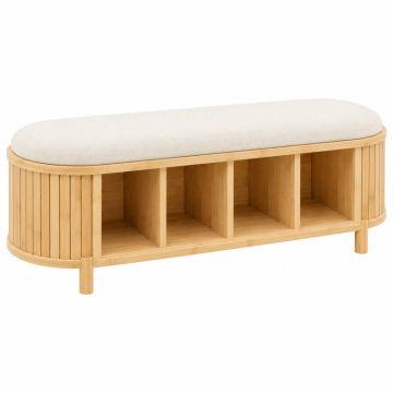 Birch Bridge Shoe Storage Bench - Cream