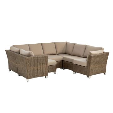Merlyn 13 Piece Rattan Sectional Seating Group With Cushions