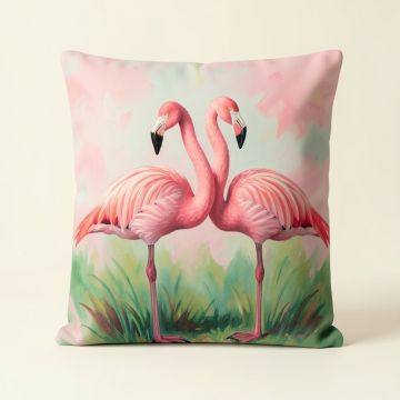 Two Flamingos Painting Print (synthetic illustration; no displayed measurements)