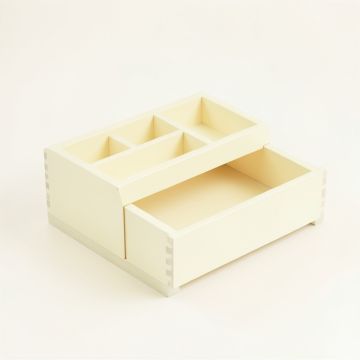Briar Bluff Empty Coffee-Station Organizer - Ivory (synthetic illustration; no displayed measurements)