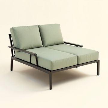 Tripp Patio Daybed With Sunbrella Cushions (synthetic illustration; no displayed measurements)