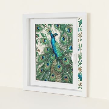 Elledge Peacock Sidelight Window Decals (synthetic illustration; no displayed measurements)