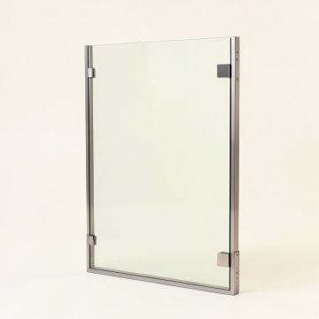 Divide 74 '' H Framed Fixed Glass Panel (synthetic illustration; no displayed measurements)