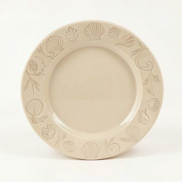 Sandy Shore Sea Shells Design Serving Platter (synthetic illustration; no displayed measurements)