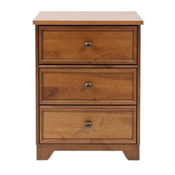 Deante 3 - Drawer Solid Wood Nightstand