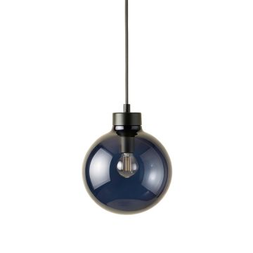 Elm Dale Pendant Light Suspended From One Plain Cable - Navy